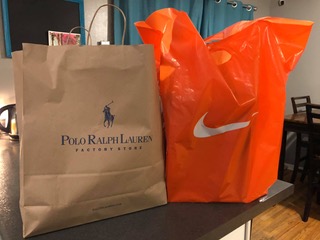 Clothes and shoes for my son.