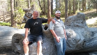 Joey with his dad, John.