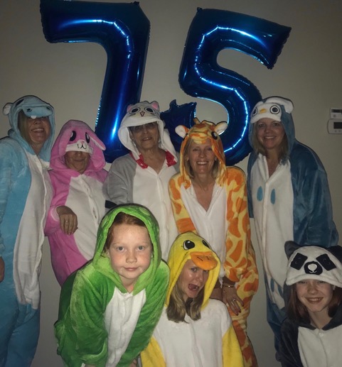 My birthday slumber party with my daughters, grand-daughters, and sister-in-law.